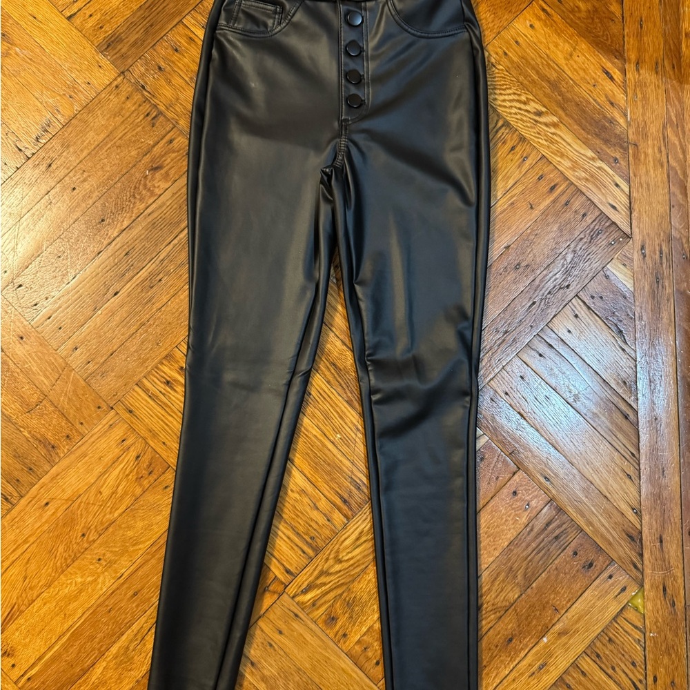 Fashion Nova Black Faux Leather Pants